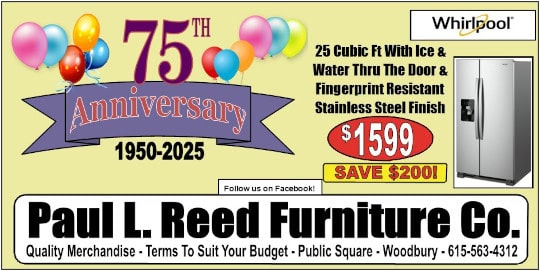 Reed Furniture Ad for May